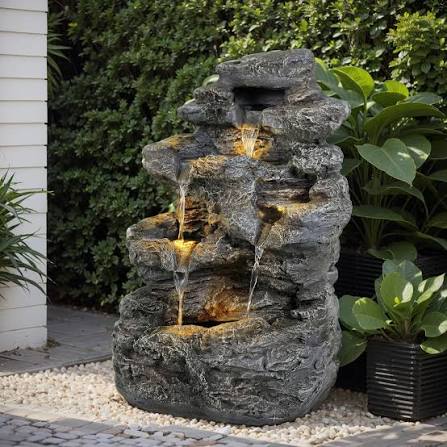 Modern Stone Fountain garden